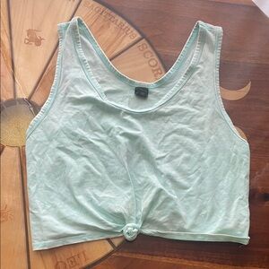 Cropped aqua faded tank